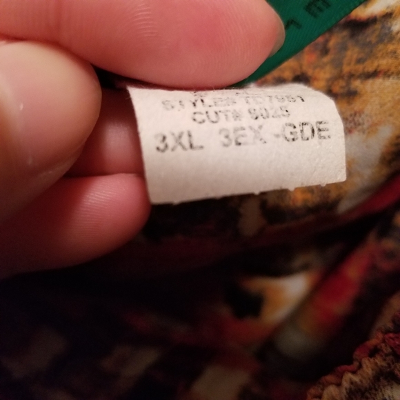 Orange Abstract Ruffle Dress - Picture 5 of 5